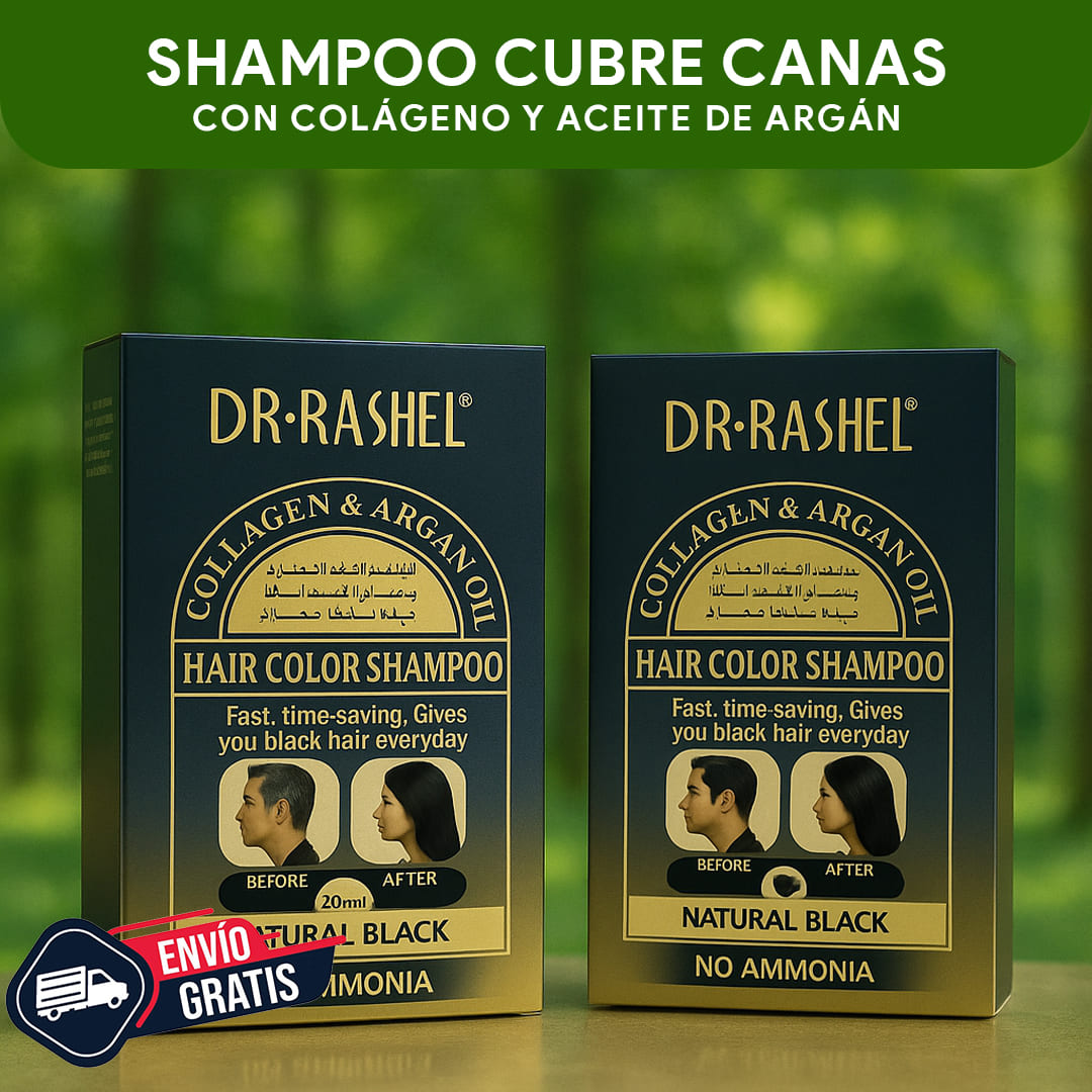 OFERTA 2X1 Shampoo Cubre Canas DR. RASHEL - 20 Sachets 500ML