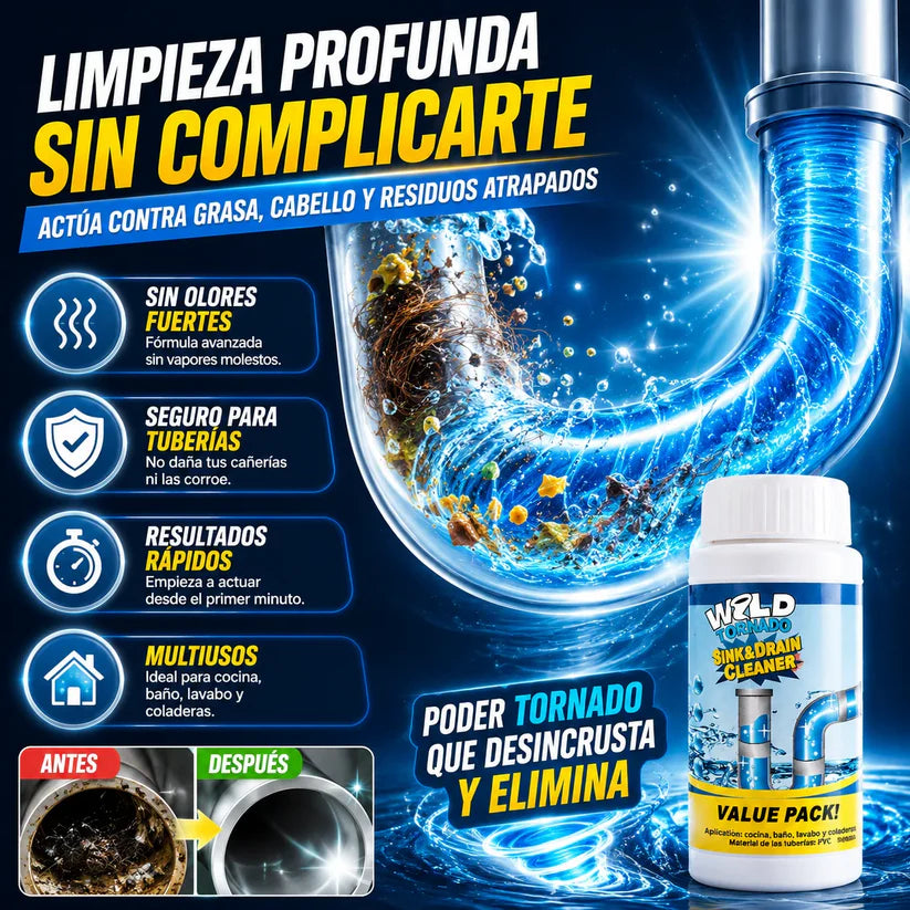 Wild Tornado | Destapa y elimina malos olores