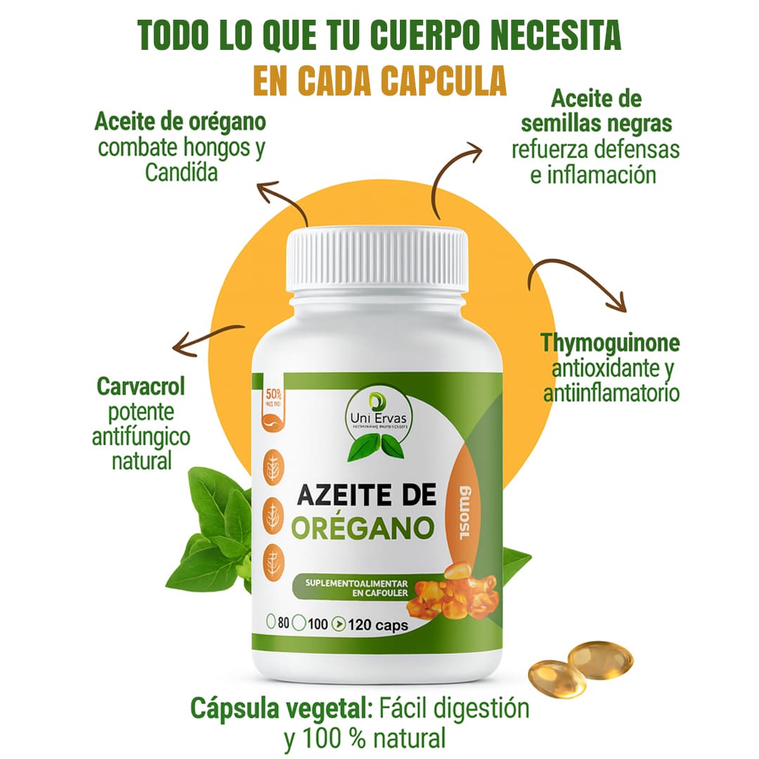 PureOregano™ Aceite de Orégano Puro - 60 Capsulas