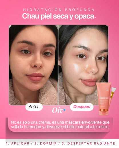 Mascara Nocturna Hidratante con Colageno puro y Acido Hialuronico