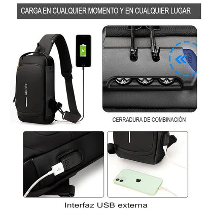 Bolso Antirrobo Impermeable con puerto USB