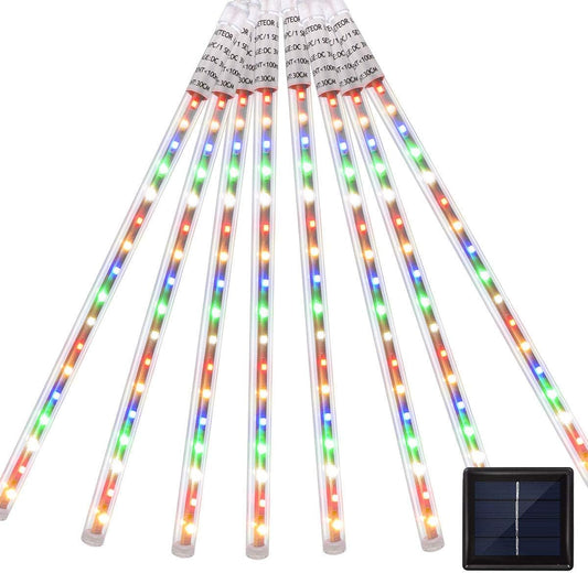 Luces solares LED de lluvia de meteoritos para exteriores