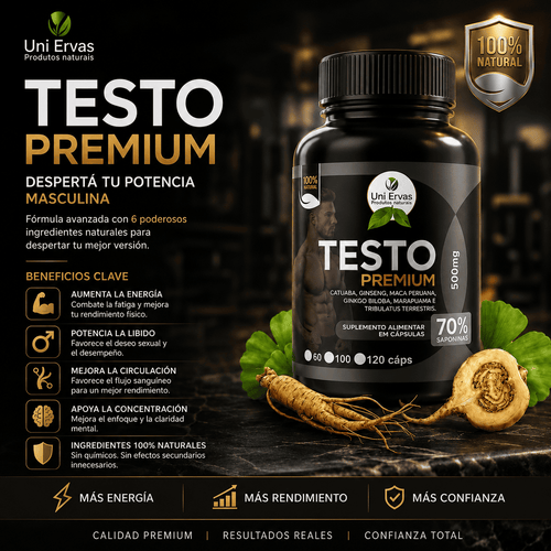 Testo Premium 500mg - 60 Cápsulas