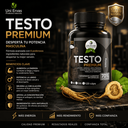 Testo Premium 500mg - 60 Cápsulas