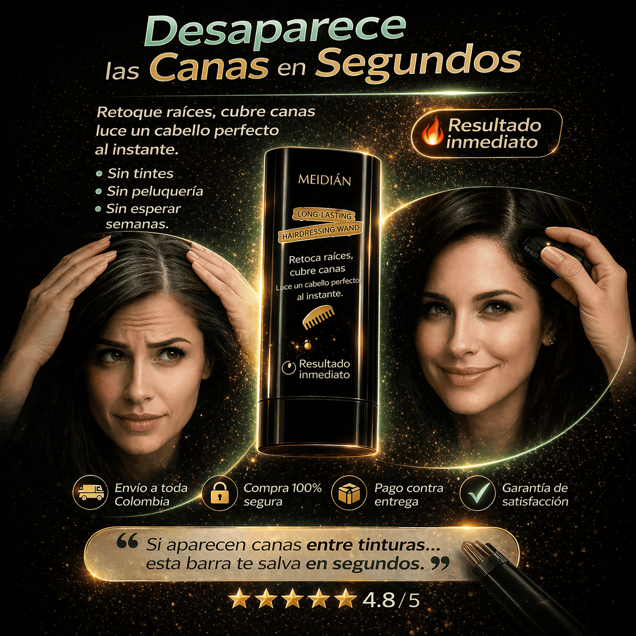 Black Brown™ Tinte En Barra Para cabello Cubre Canas