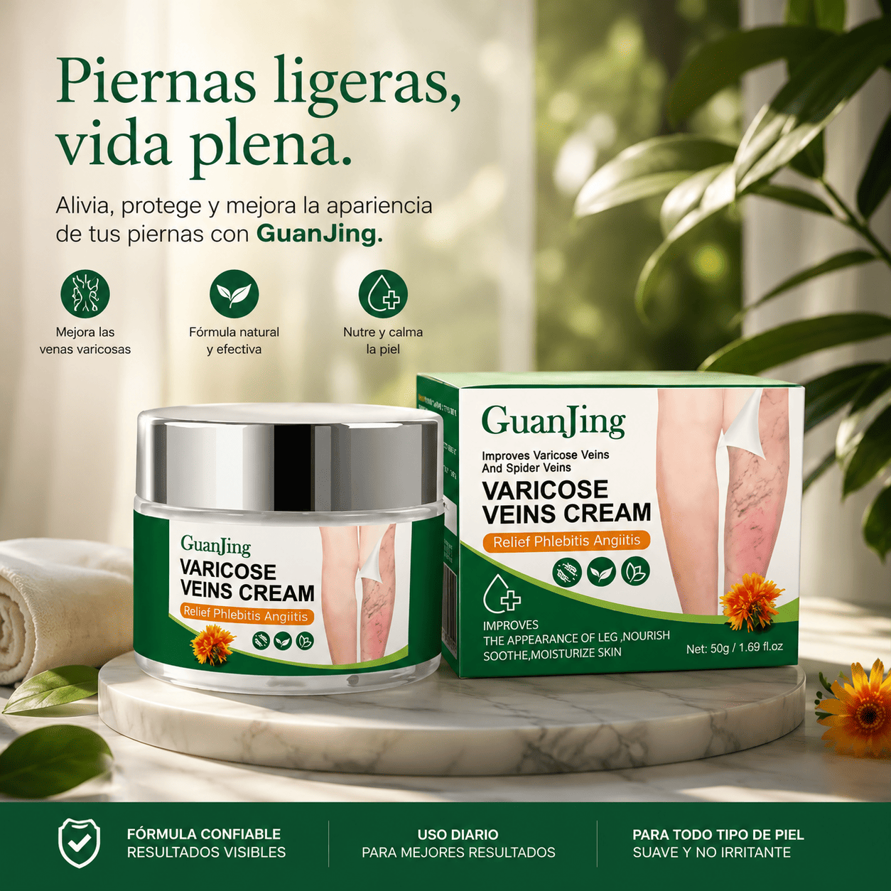 GuanJing Crema para Varices y Aranitas (50g)
