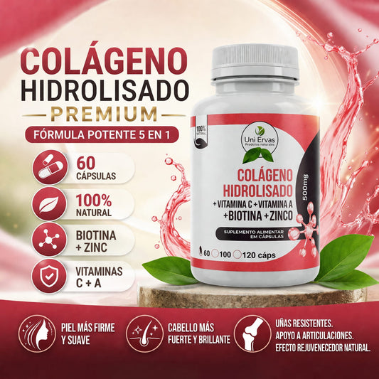 Colágeno Hidrolisado Premium 5 en 1 - 60 Capsulas