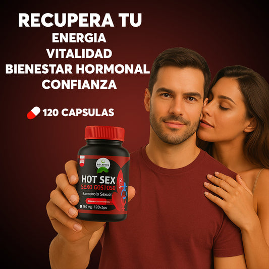 HOT SEX - Energía, Vitalidad, Bienestar Hormonal y Confianza - 120 Capsulas