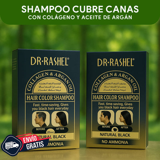 OFERTA 2X1 Shampoo Cubre Canas DR. RASHEL - 20 Sachets 500ML