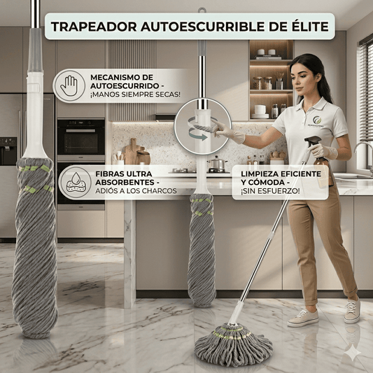 Trapeadora Autoescurrible - Limpias el piso sin tocar el trapo