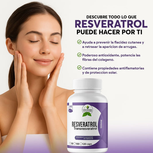 Resveratrol - Regeneración Celular, Juventud y Energía Total - 60 Capsulas