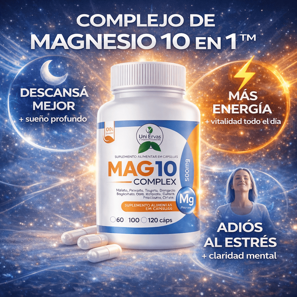 Magnesio Vital 10 en 1 - Sueño, Energía y Equilibrio Total - 60 Capsulas