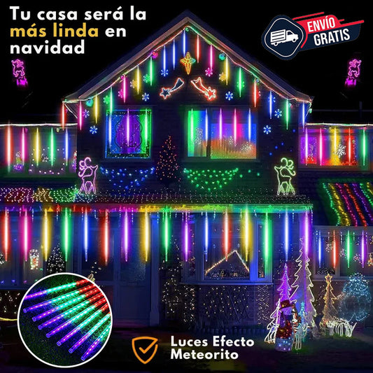 Luces solares LED de lluvia de meteoritos para exteriores